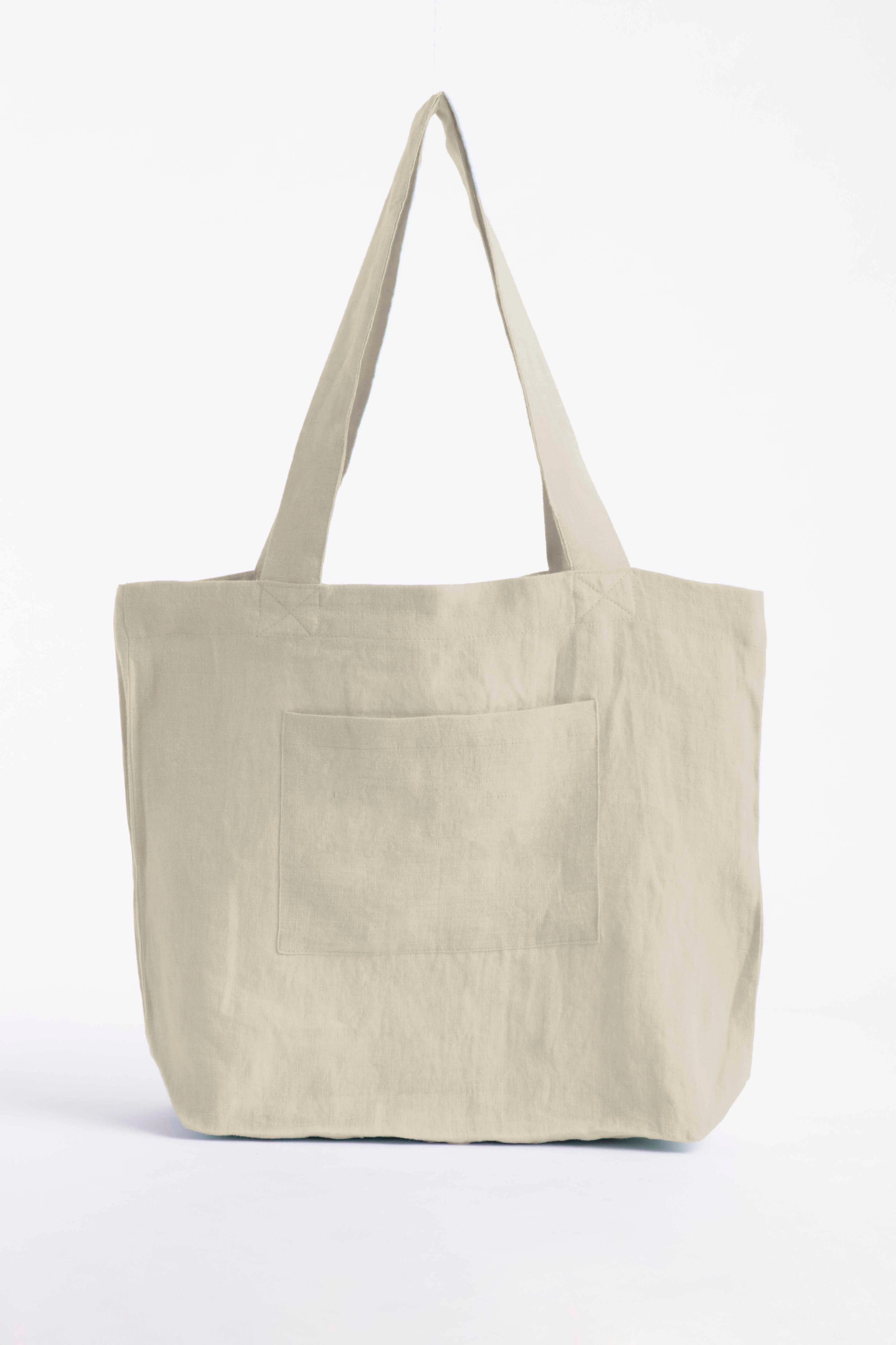 Linen Tote Bag-Dusty Gold
