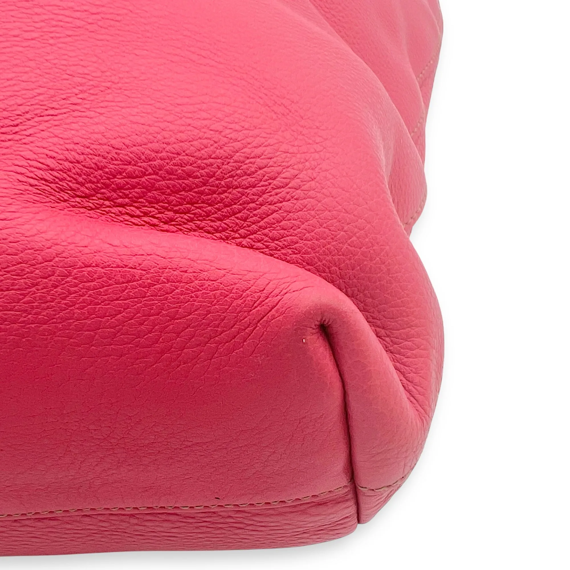 Logo Tote Bag Pink in Calfskin, Gold hardware