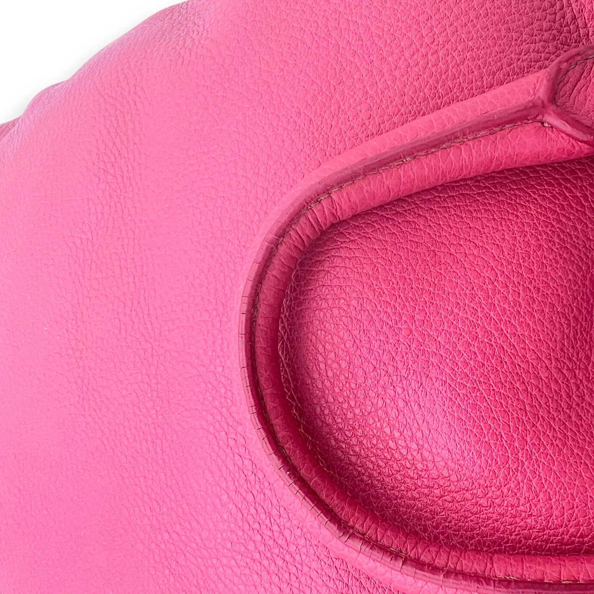 Logo Tote Bag Pink in Calfskin, Gold hardware