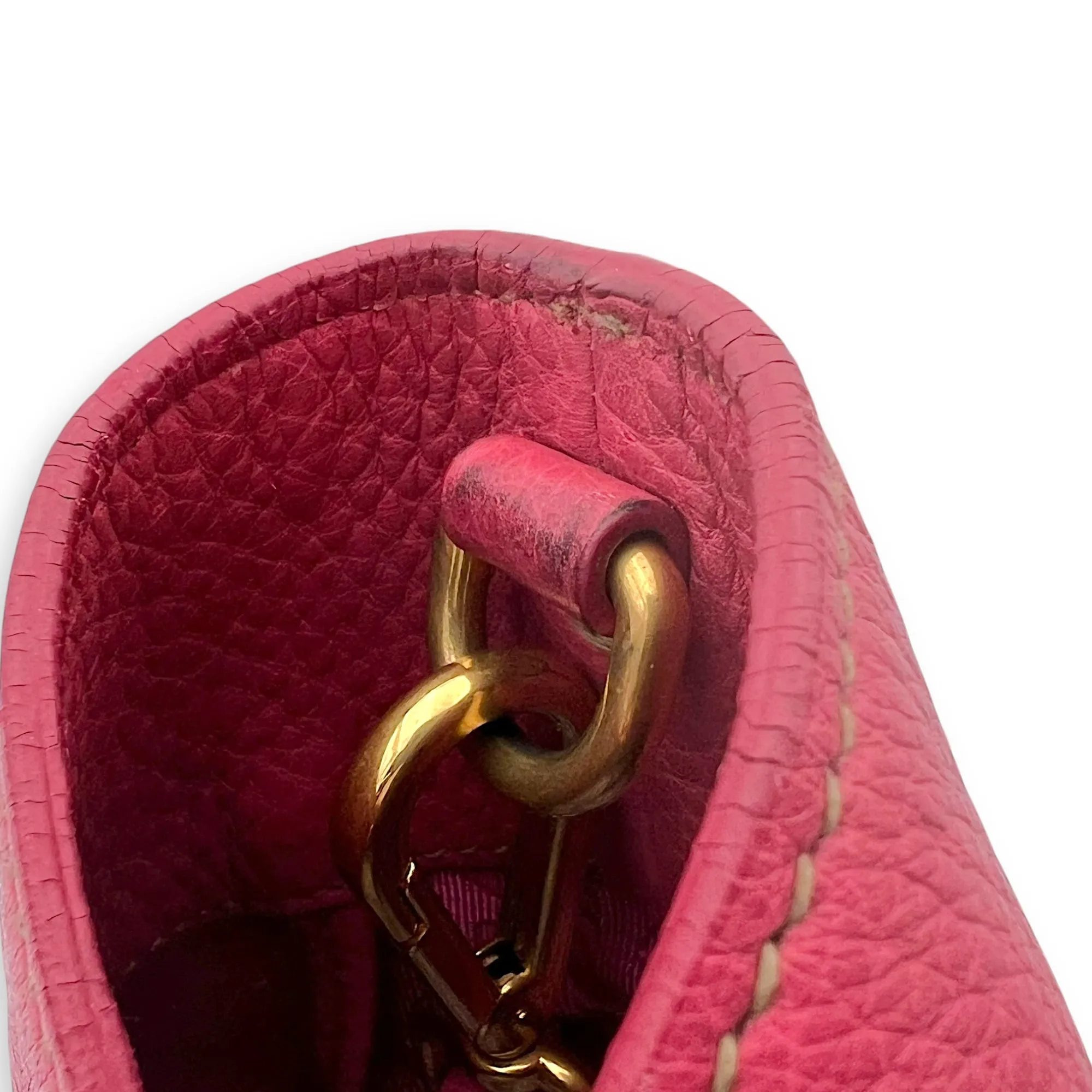 Logo Tote Bag Pink in Calfskin, Gold hardware