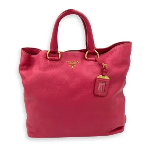 Logo Tote Bag Pink in Calfskin, Gold hardware