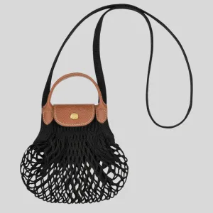 LONGCHAMP Le Pliage Filet XS Mesh Bag Black RB-10139HVH