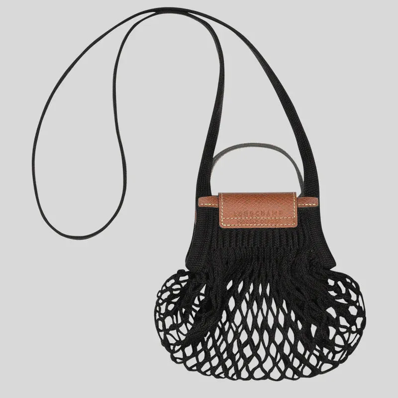 LONGCHAMP Le Pliage Filet XS Mesh Bag Black RB-10139HVH