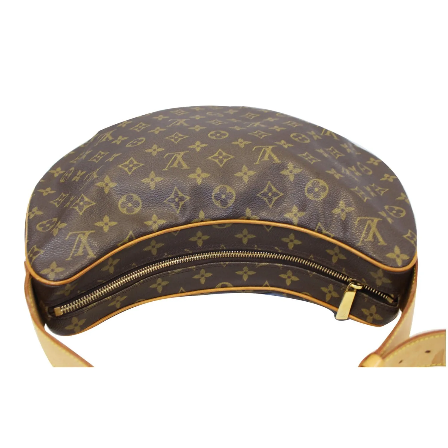LOUIS VUITTON Croissant GM Monogram Canvas Shoulder Bag Brown