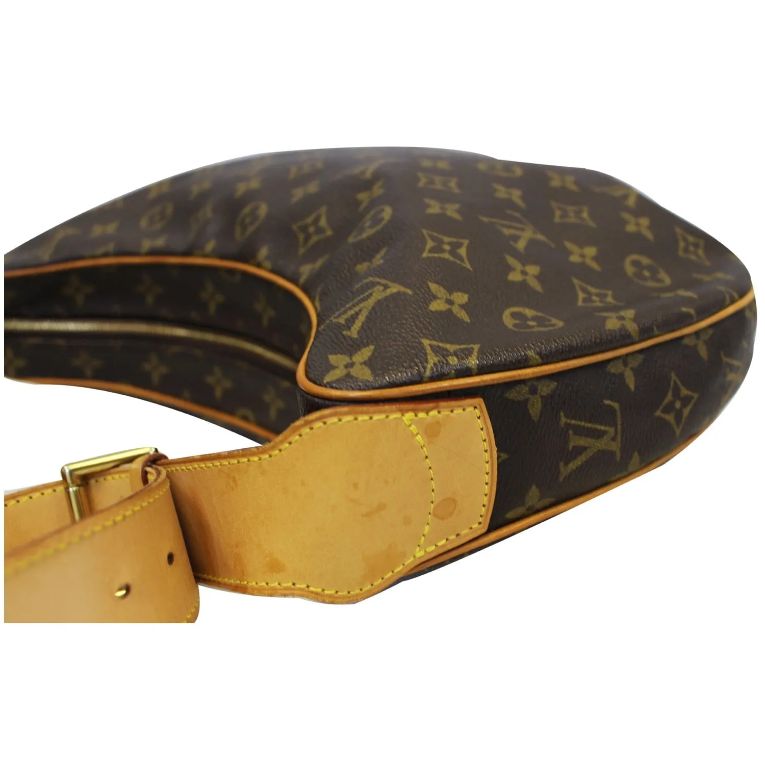 LOUIS VUITTON Croissant GM Monogram Canvas Shoulder Bag Brown