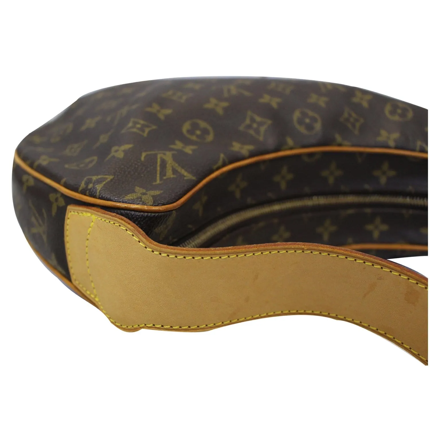 LOUIS VUITTON Croissant GM Monogram Canvas Shoulder Bag Brown