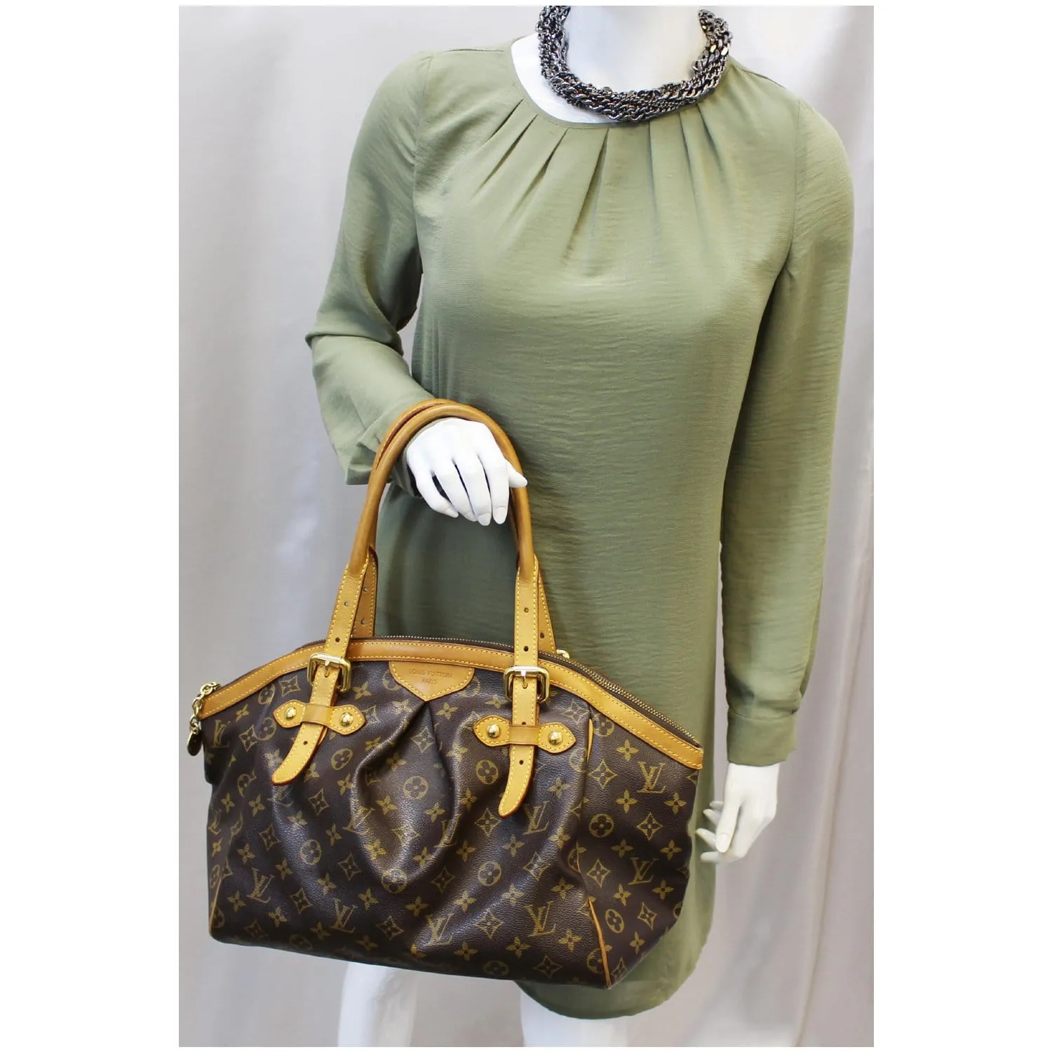 LOUIS VUITTON Tivoli GM Monogram Canvas Brown Shoulder Bag Brown