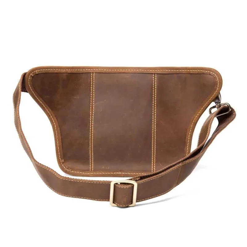 Luxury Male Leather Chest Bag Crossbody Sling Bag for Men