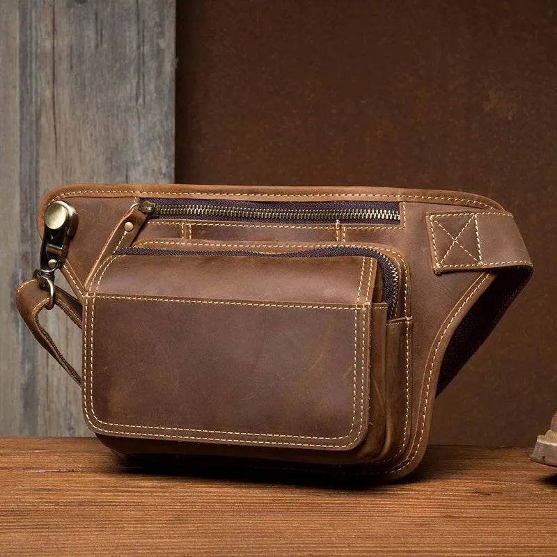 Luxury Male Leather Chest Bag Crossbody Sling Bag for Men