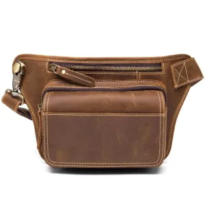 Luxury Male Leather Chest Bag Crossbody Sling Bag for Men