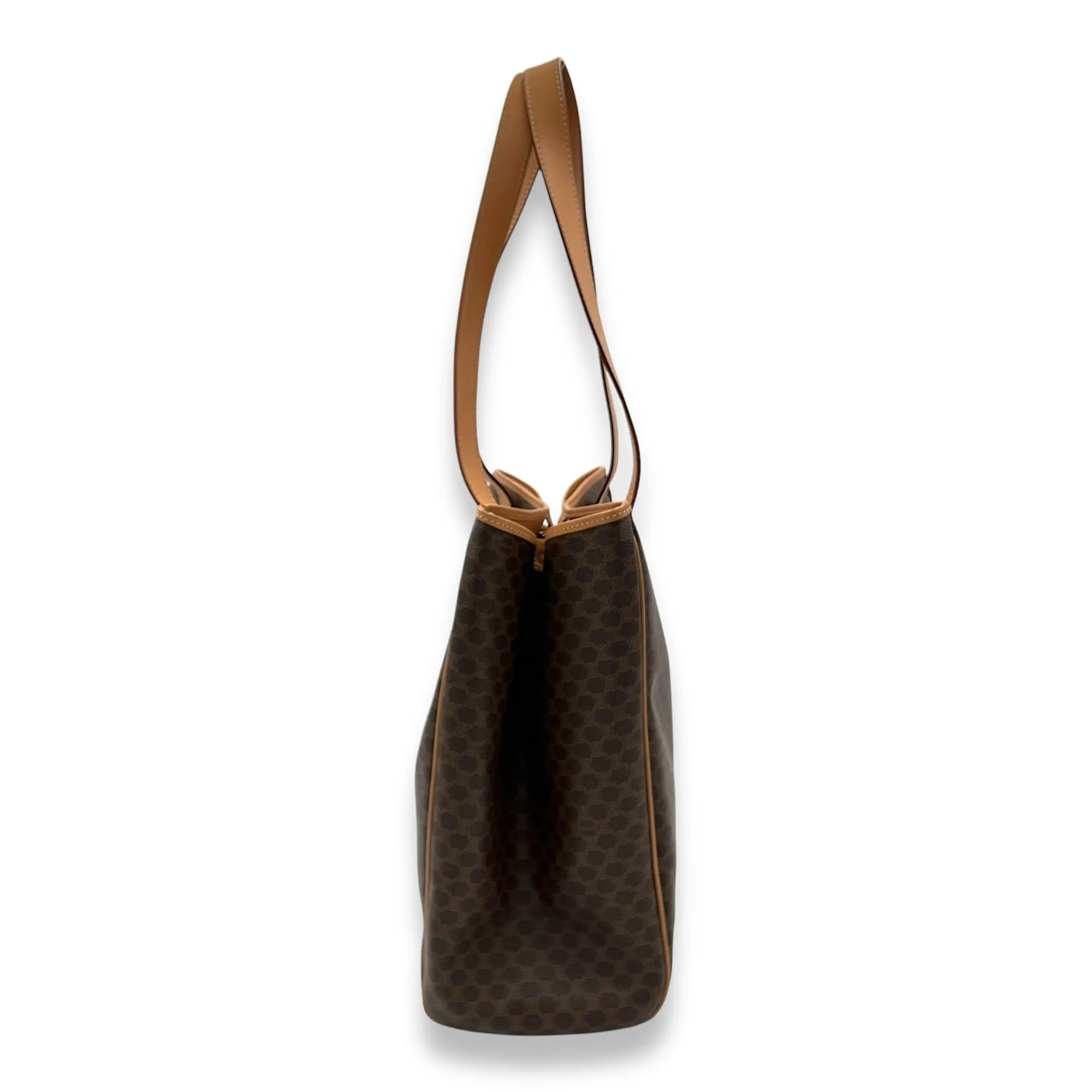 Macadam Tote Bag Brown in Coated Canvas, Gold hardware