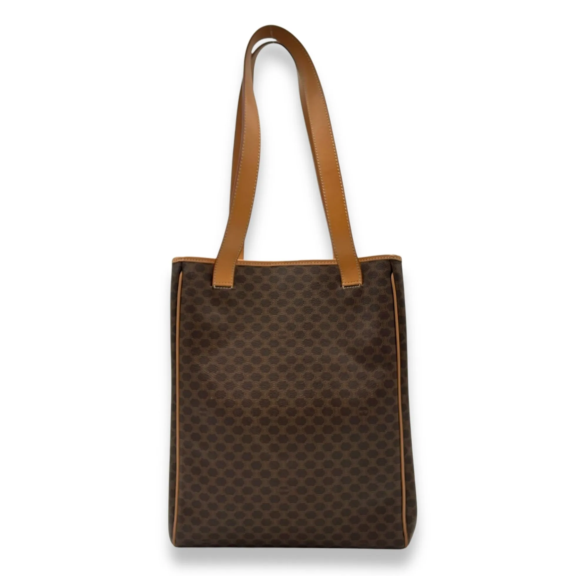 Macadam Tote Bag Brown in Coated Canvas, Gold hardware