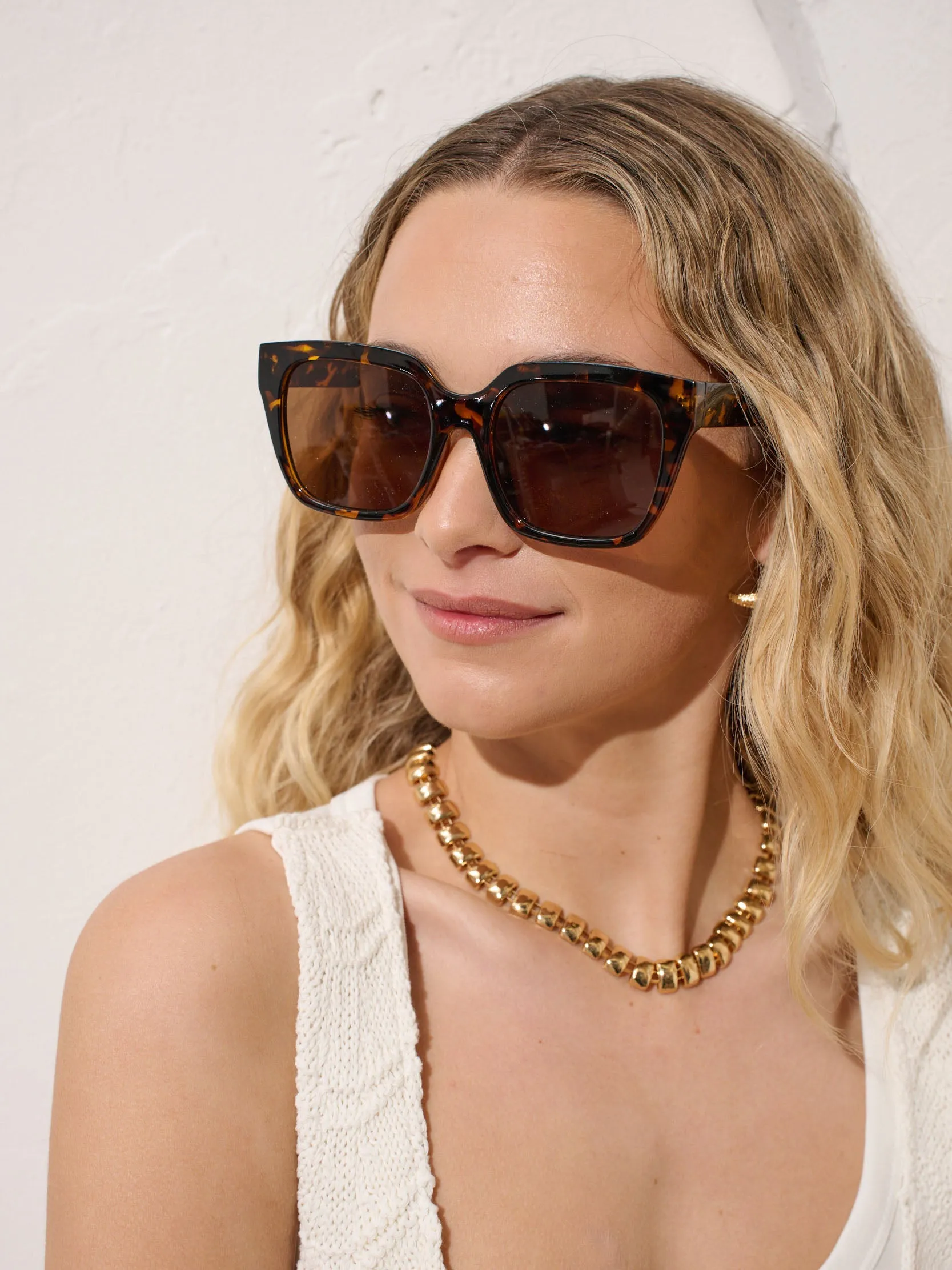 Maree Square Everyday Sunglasses in Tort