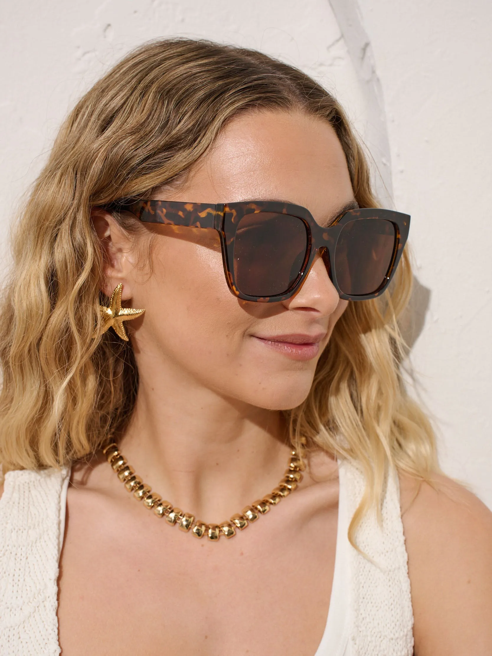Maree Square Everyday Sunglasses in Tort