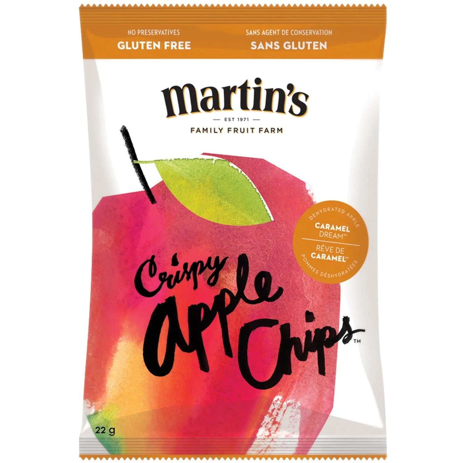 Martin's Crispy Apple Chips Caramel Daze/Dream 35x22g