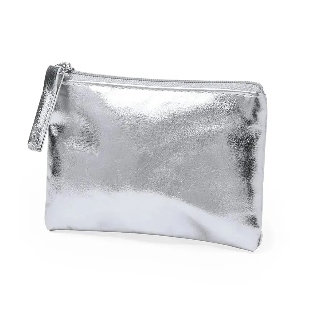 Mini Bright PU Leather Wallet Coin Purse Key Bag Key Holder Pocket Storage Bag Zipper Waterproof Portable Thin Coin Pouch