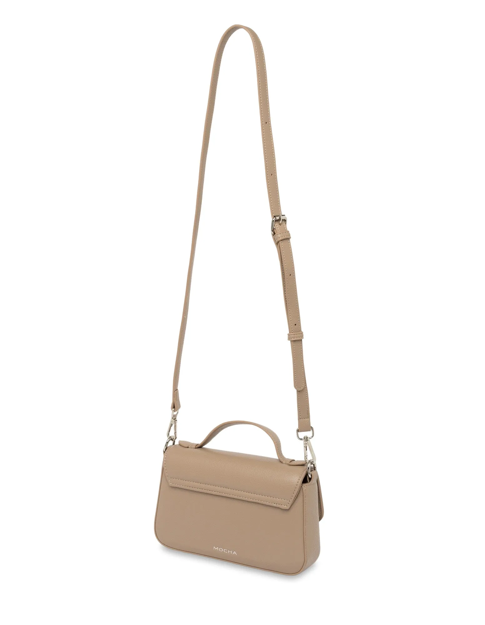 Mocha Brooklyn Messenger Crossbody Bag - Taupe