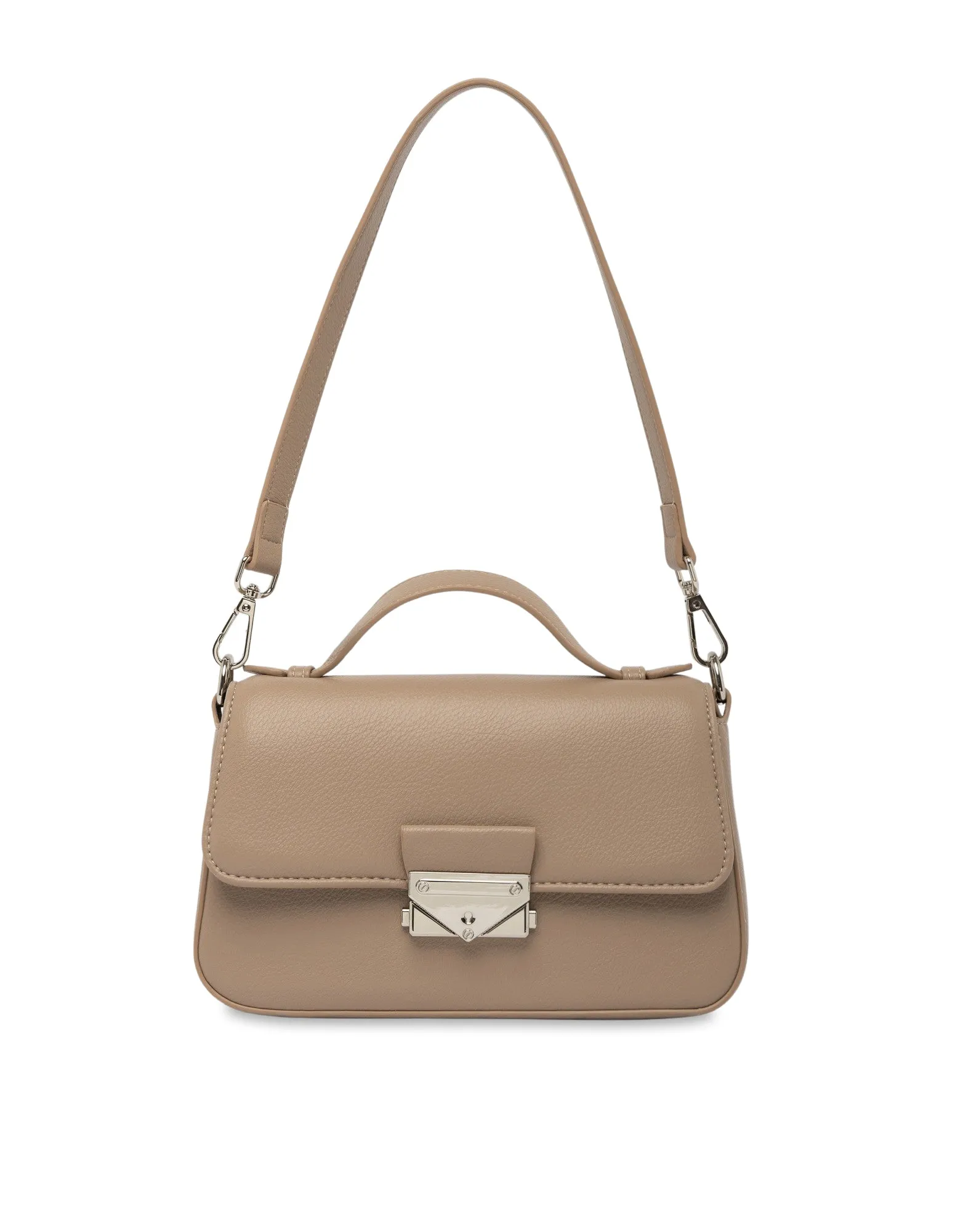 Mocha Brooklyn Messenger Crossbody Bag - Taupe