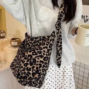 MOMENTLOVER  2025 This year, leopard print bags are popular for women's  new autumn and winter large-capacity tote bags, underarm bags, and women's shoulder messenger bags.