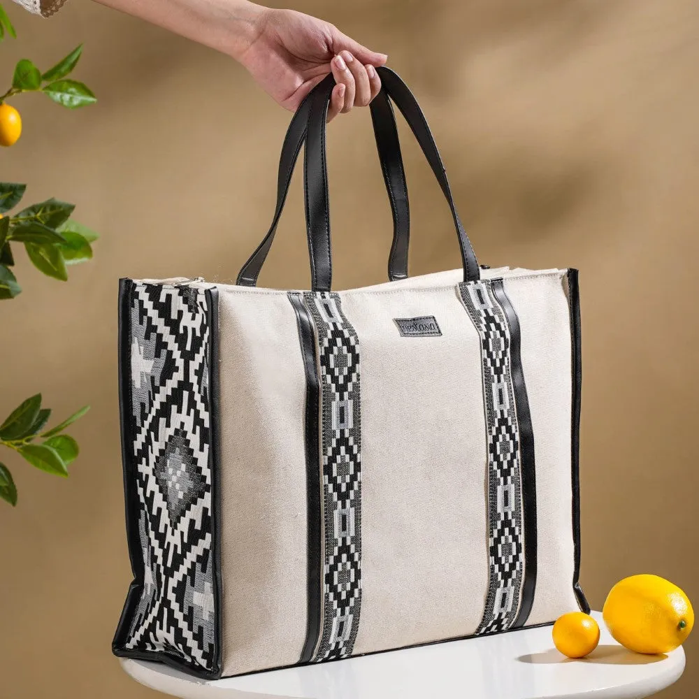Nahua Canvas Magazine Tote Bag Set Of 2
