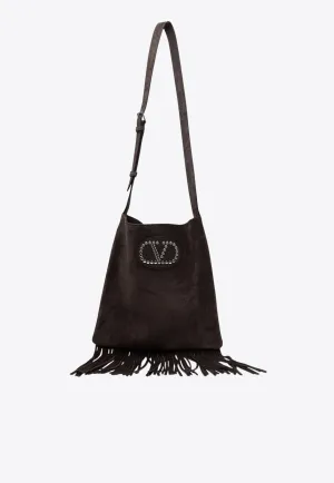 Nellcote Leather Fringed Crossbody Bag