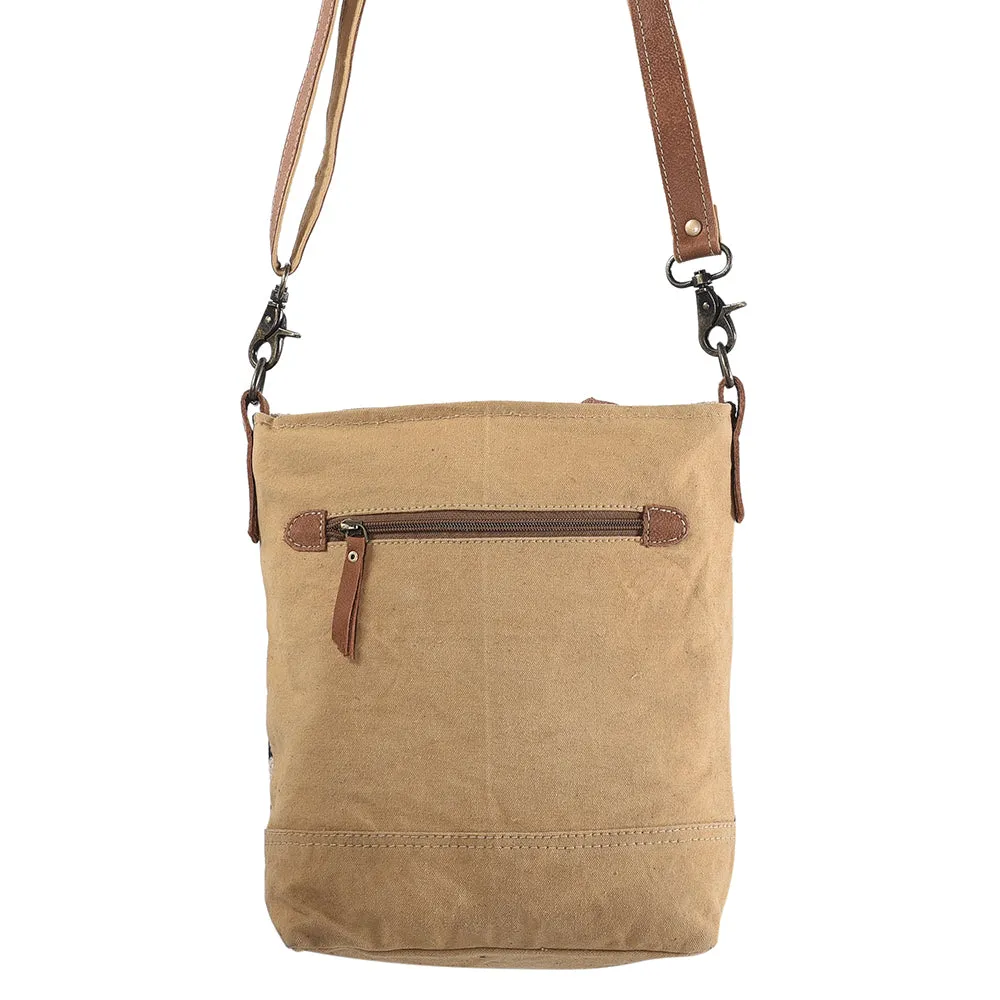 OHLAY MESSENGER Upcycled Wool Upcycled Canvas Hair-on Genuine Leather women bag western handbag purse