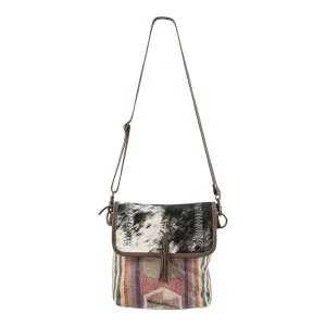 OHLAY MESSENGER Upcycled Wool Upcycled Canvas Hair-on Genuine Leather women bag western handbag purse