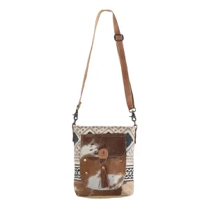 OHLAY MESSENGER Upcycled Wool Upcycled Canvas Hair-on Genuine Leather women bag western handbag purse