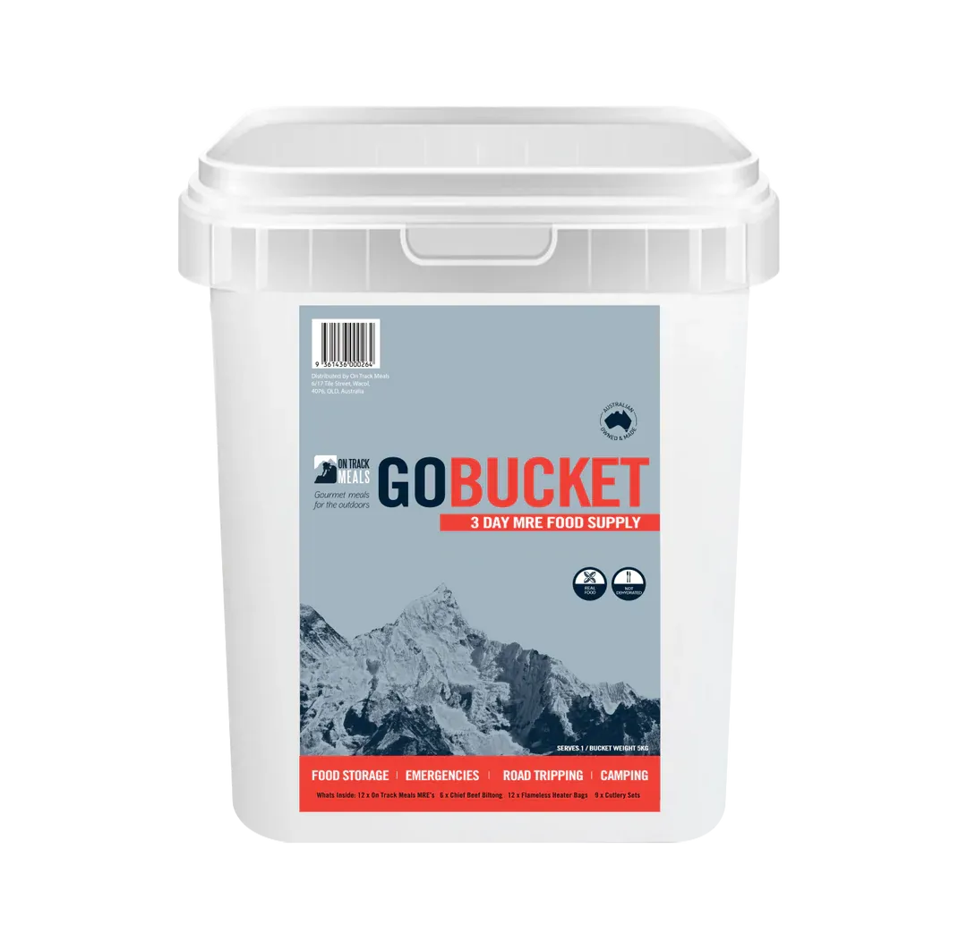 ONTRACK GoBucket – 3-Day Emergency Food Supply Kit Gourmet Rations. Zero Compromise. Always Ready.