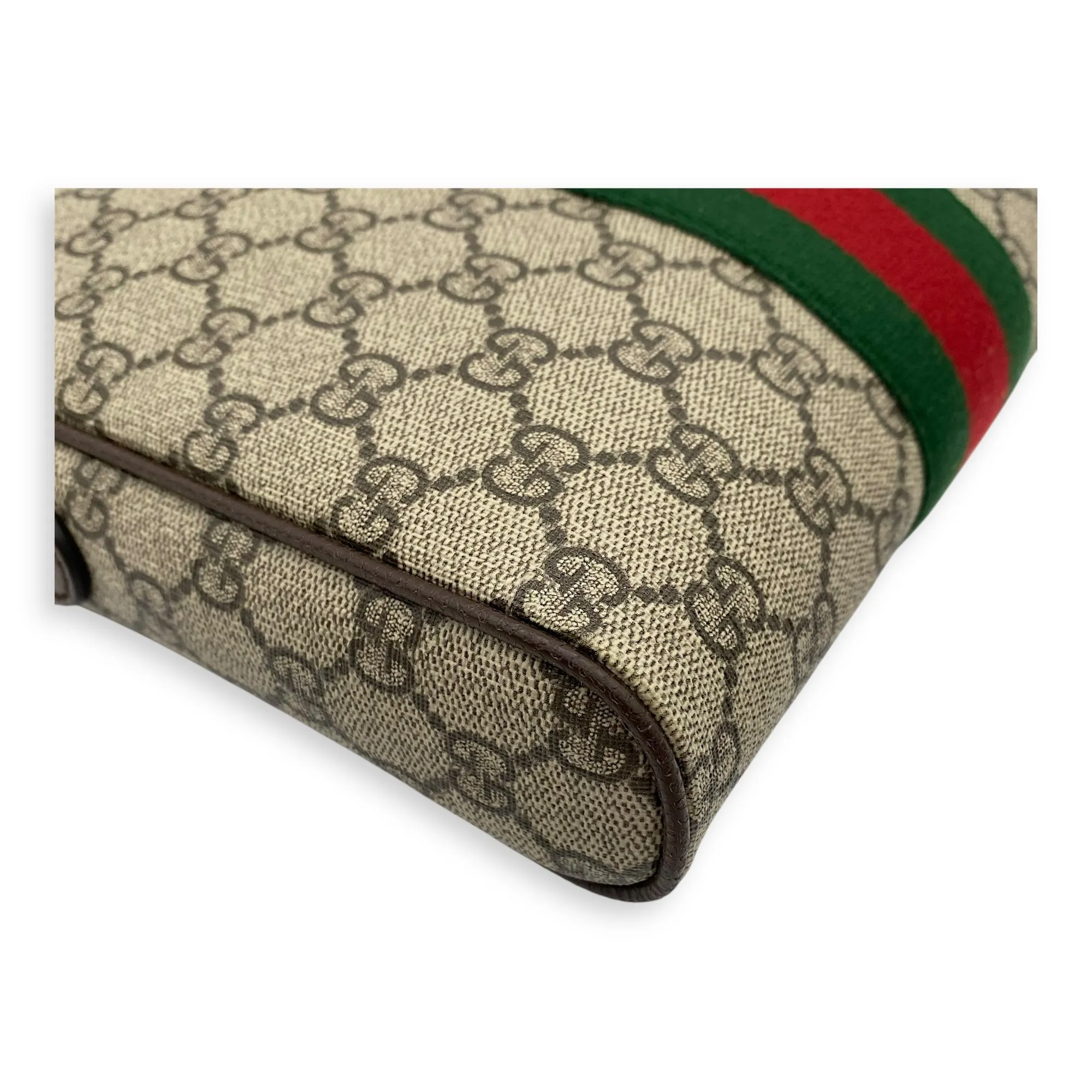 Ophidia Messenger Brown in Coated Canvas, Gold hardware