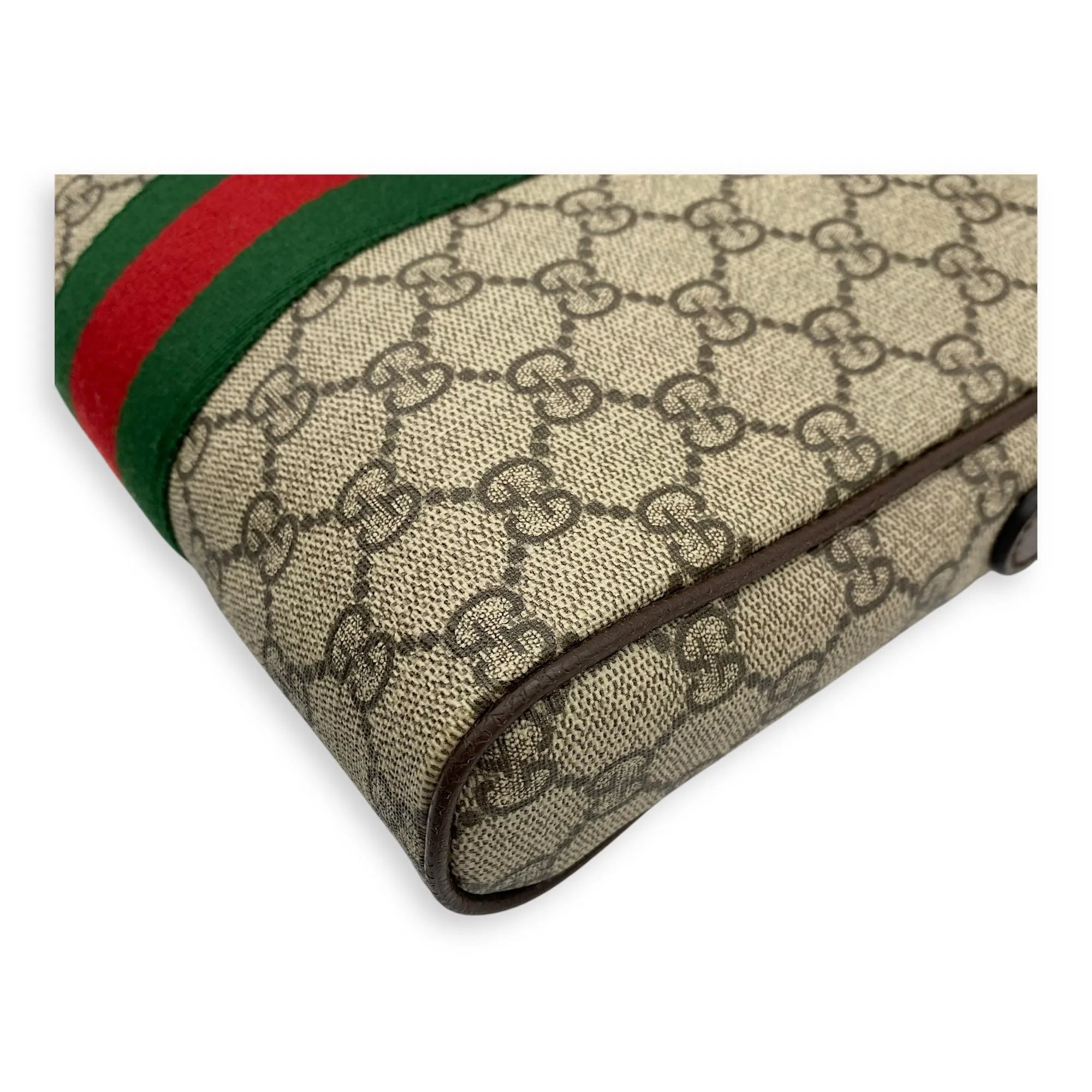 Ophidia Messenger Brown in Coated Canvas, Gold hardware