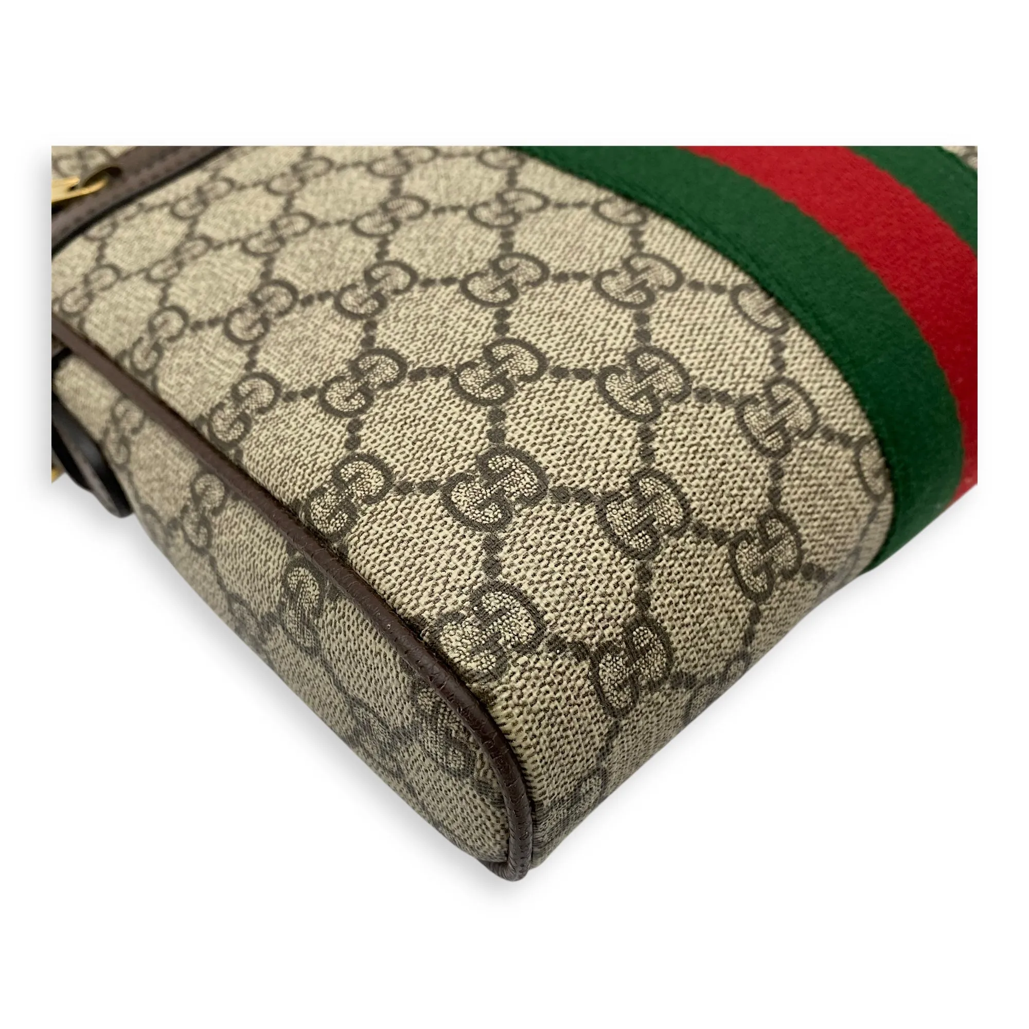 Ophidia Messenger Brown in Coated Canvas, Gold hardware