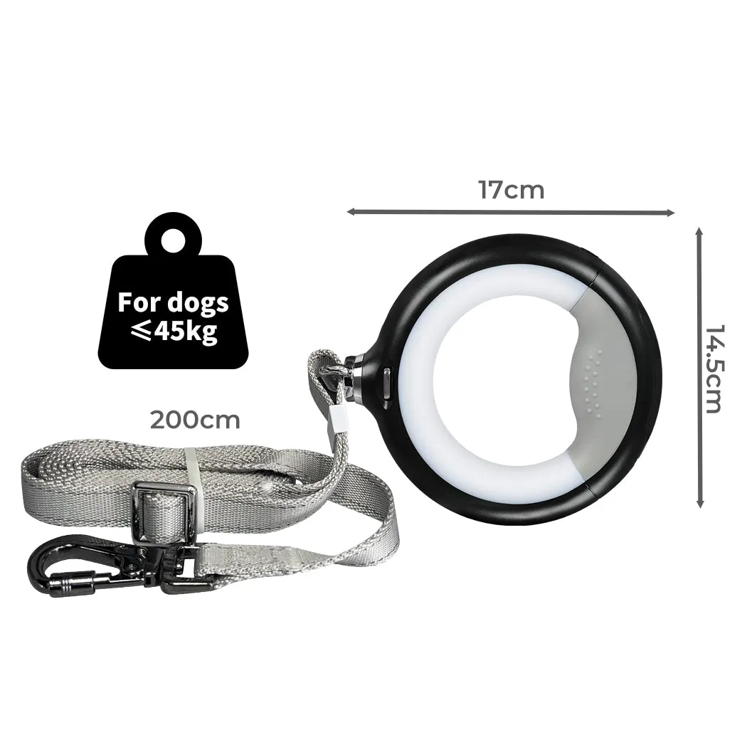 PaWz LED Dog Leash Lead Walking Rope Black