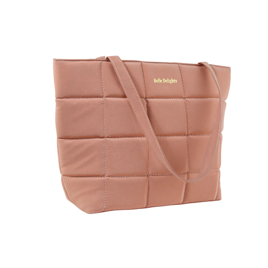 Peach Pink Belle Luxe Tote Bag