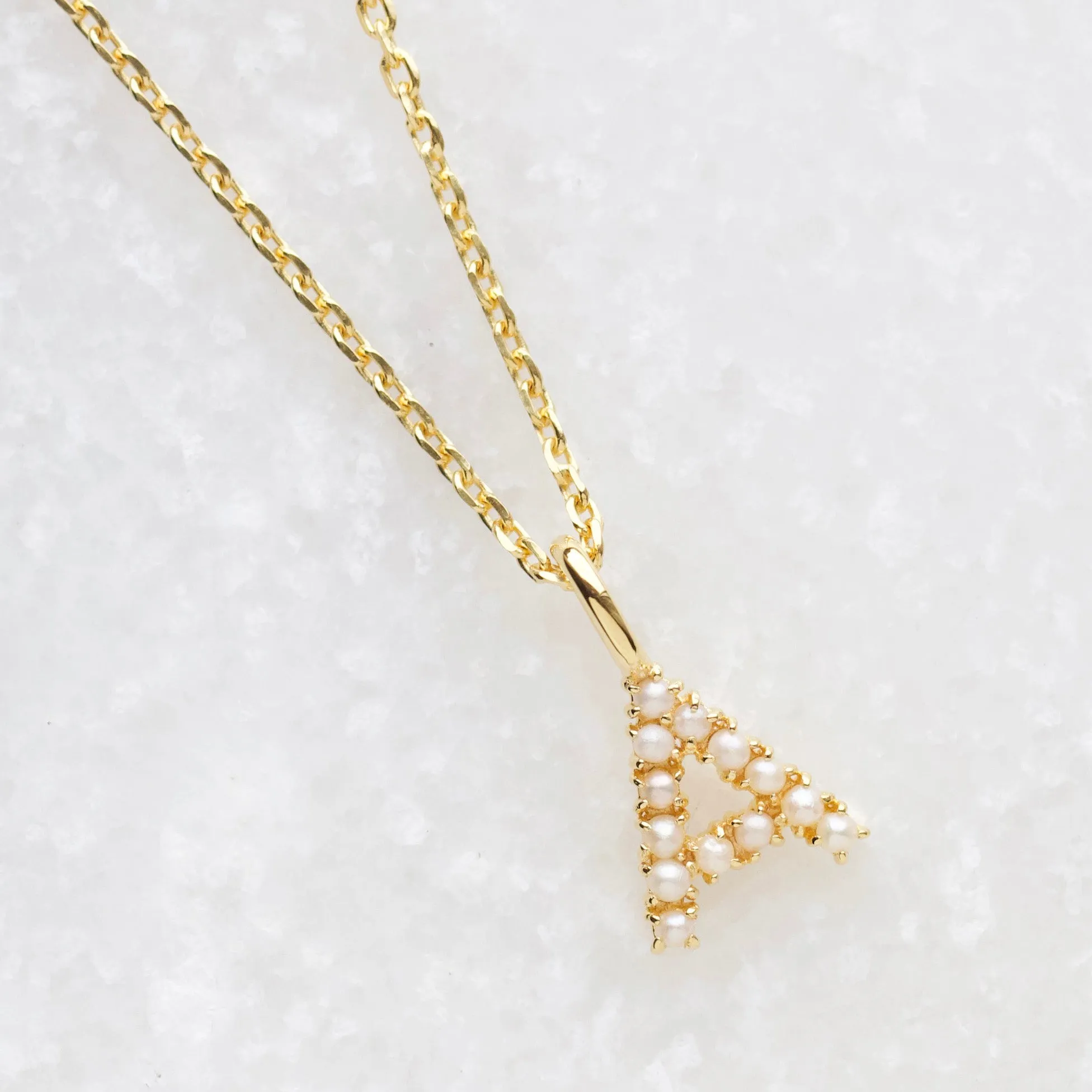Pearl Initial Necklace