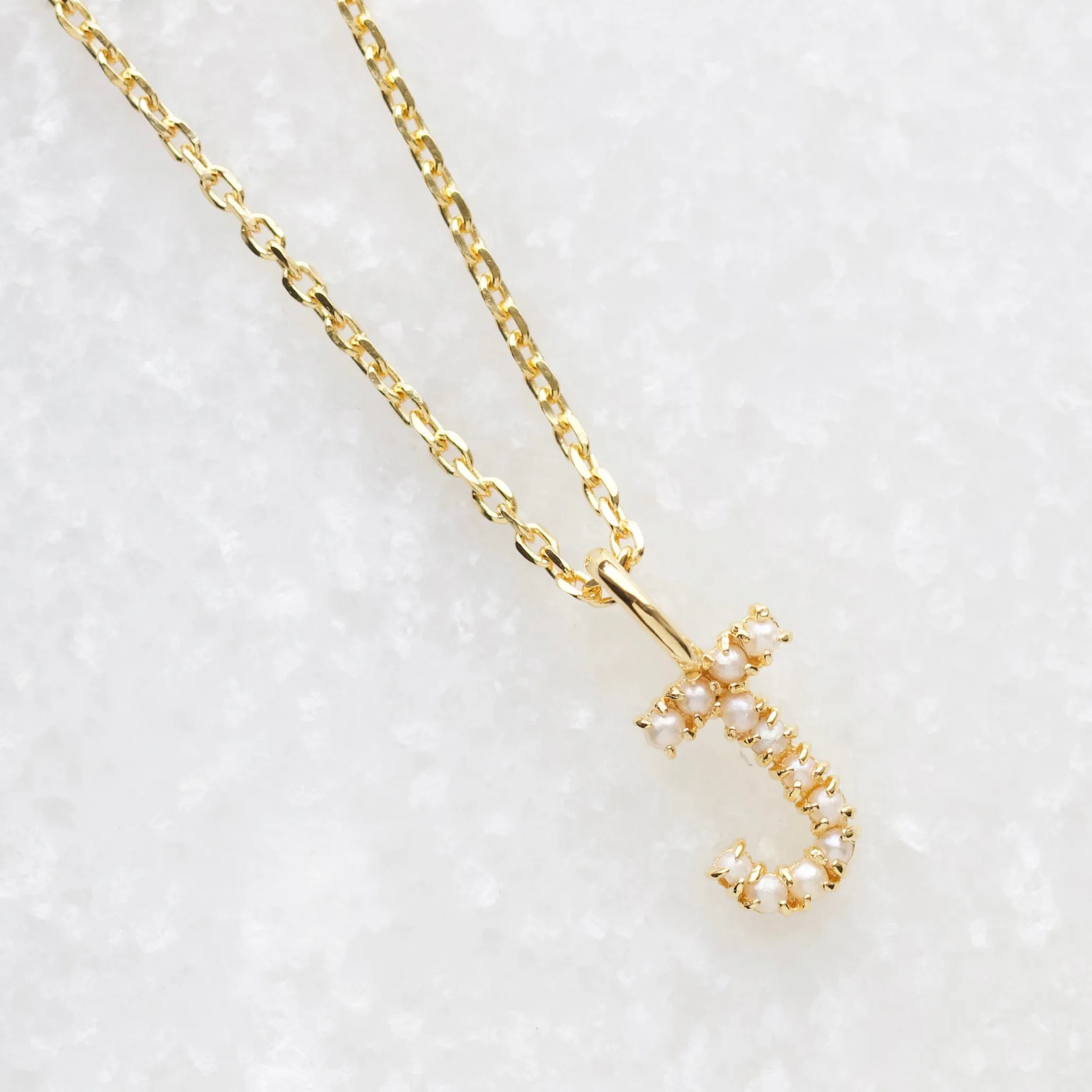 Pearl Initial Necklace
