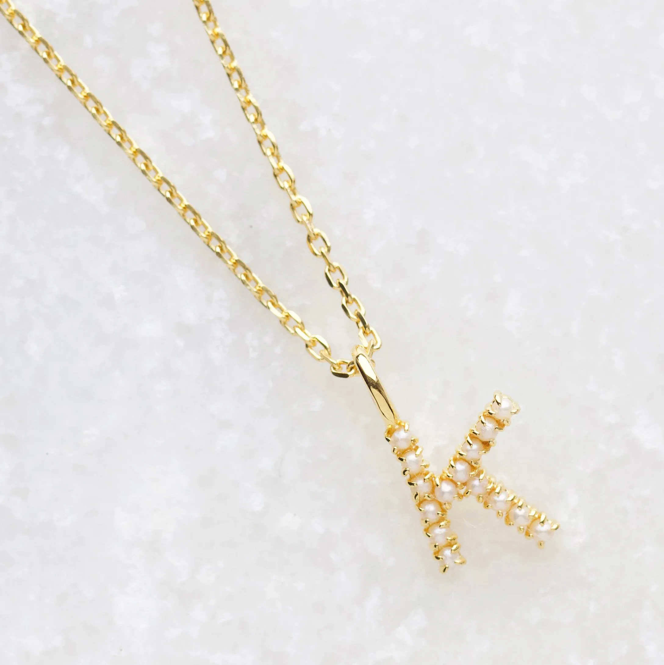 Pearl Initial Necklace