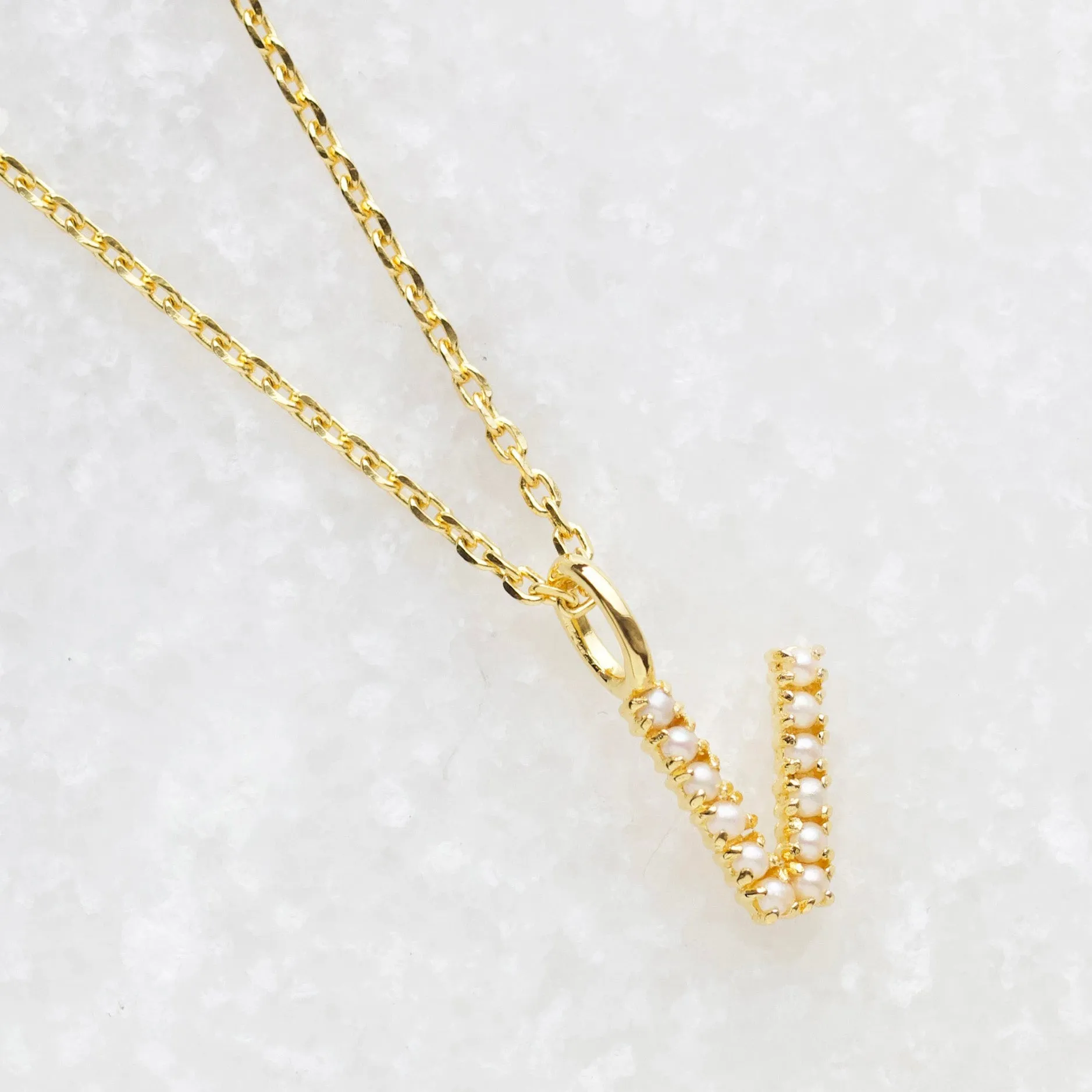 Pearl Initial Necklace