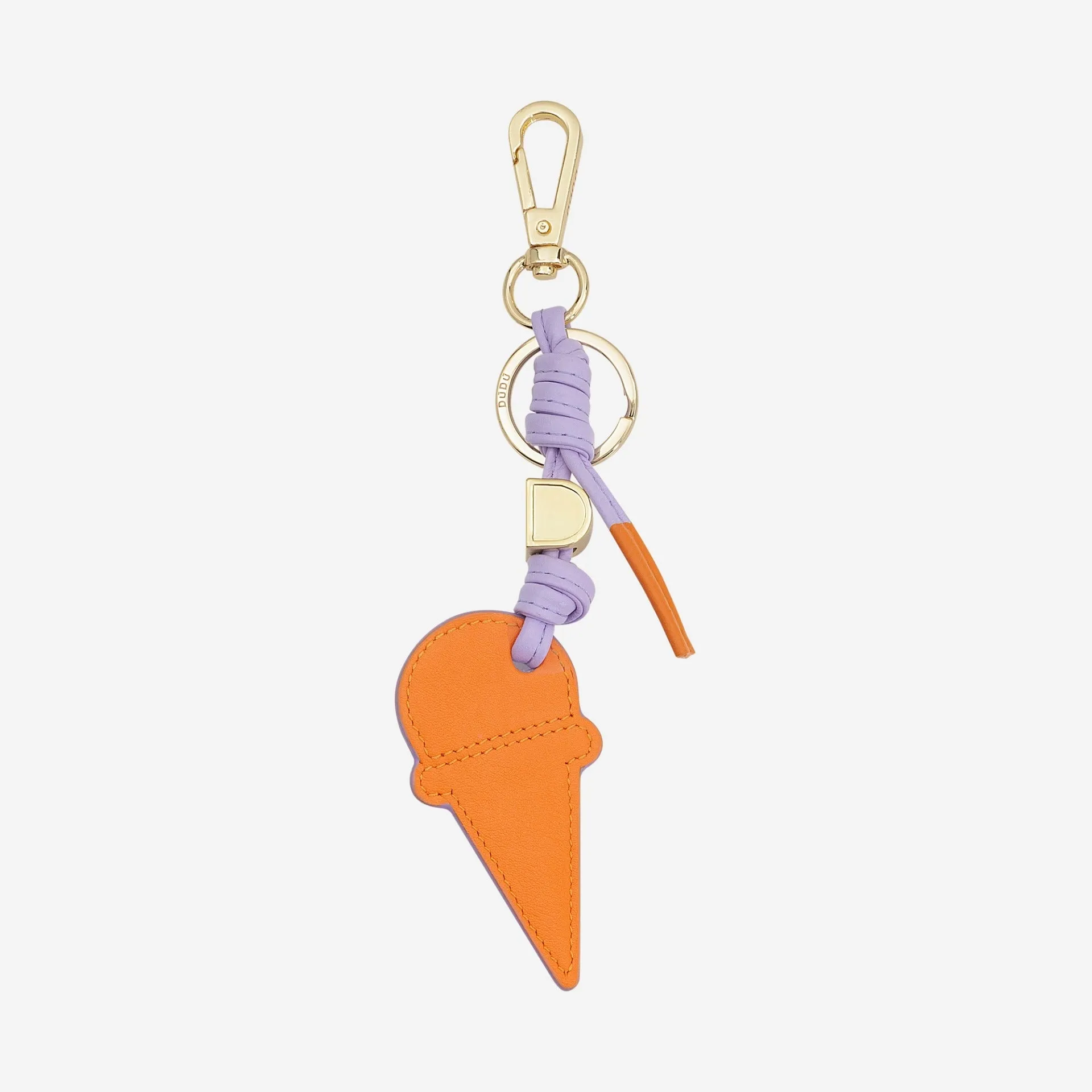 Portachiavi Dudu Bags Ice Cream Cone in Pelle Blueberry