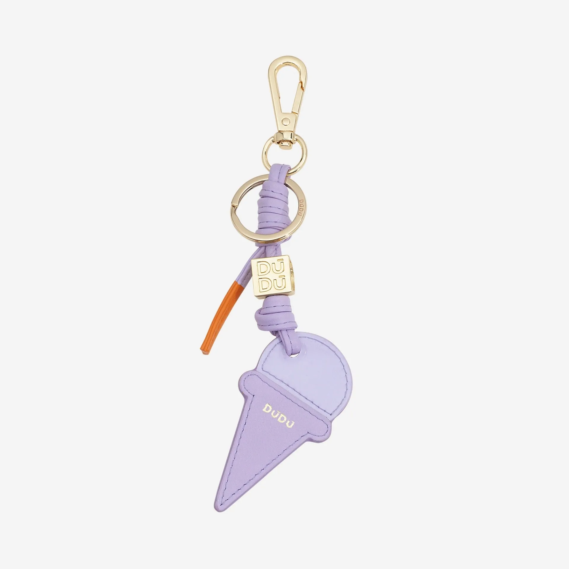 Portachiavi Dudu Bags Ice Cream Cone in Pelle Blueberry