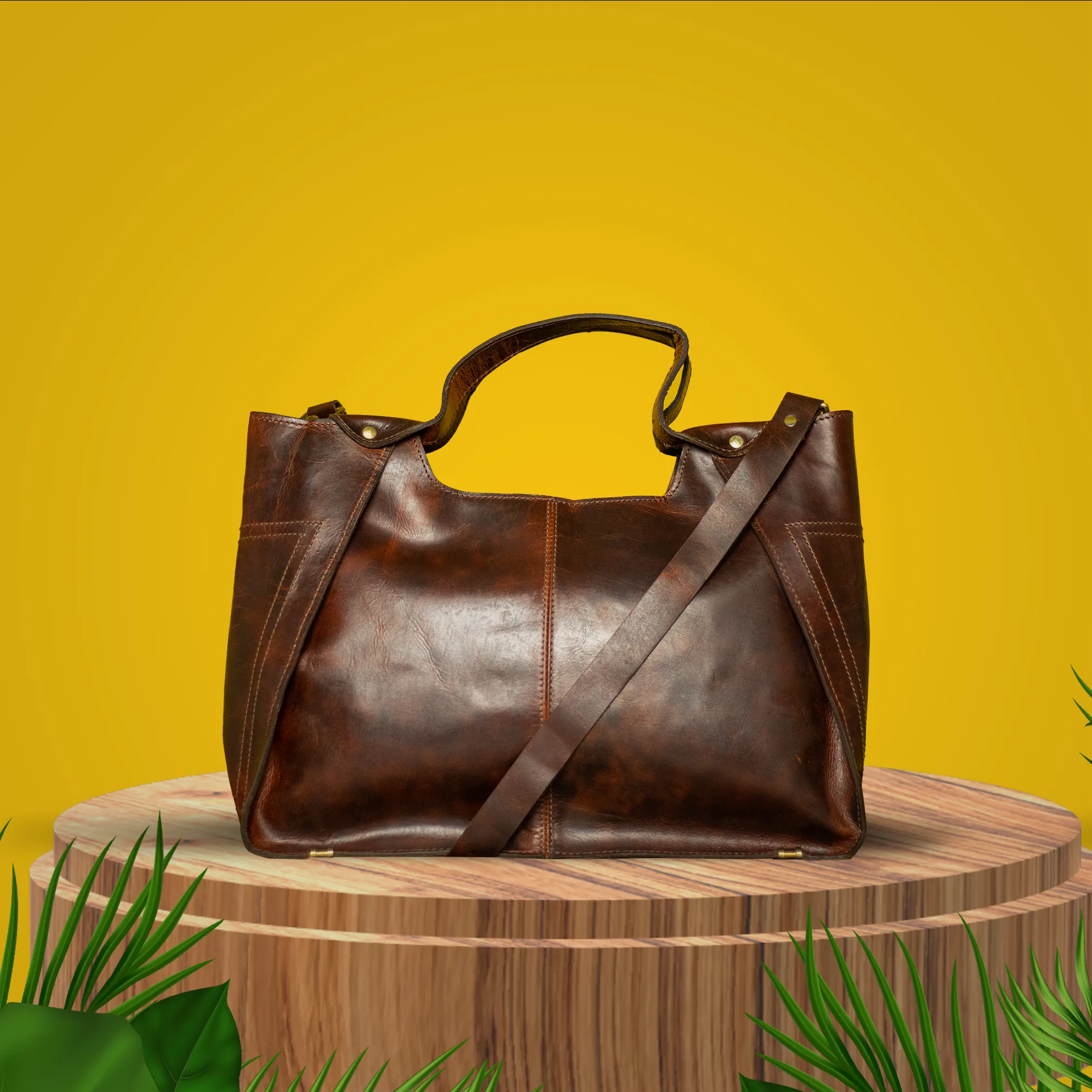 Premium Hardwax Leather Women's Tote Bags | Timeless Elegance Collection