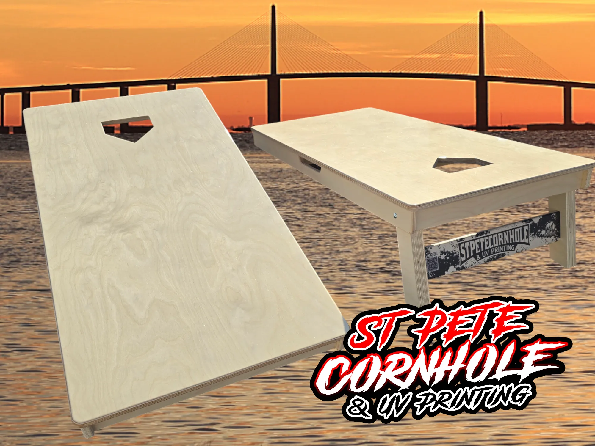 "Hey Batter Batter" Cornhole Boards