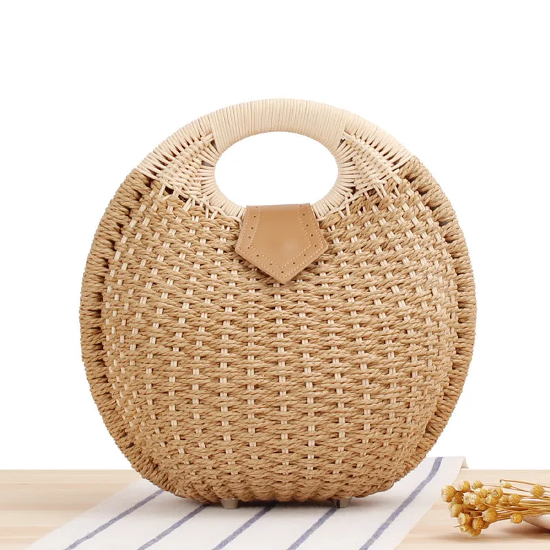 Rattan Shell Woven Handbag