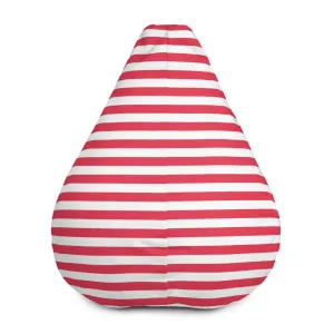 Red Stripes - Sustainably Made Bean Bag Chair Cover