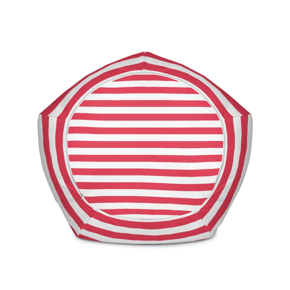 Red Stripes - Sustainably Made Bean Bag Chair Cover