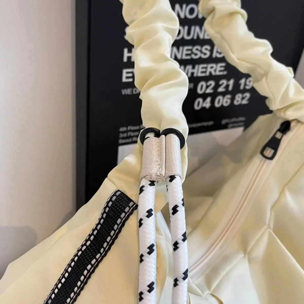 'Reina' Ruched Tote Bag