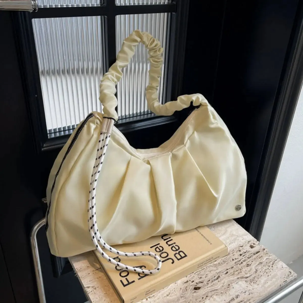 'Reina' Ruched Tote Bag