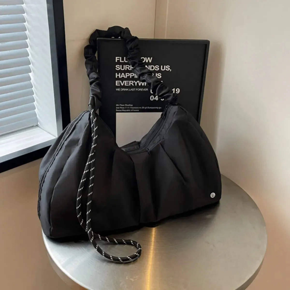 'Reina' Ruched Tote Bag