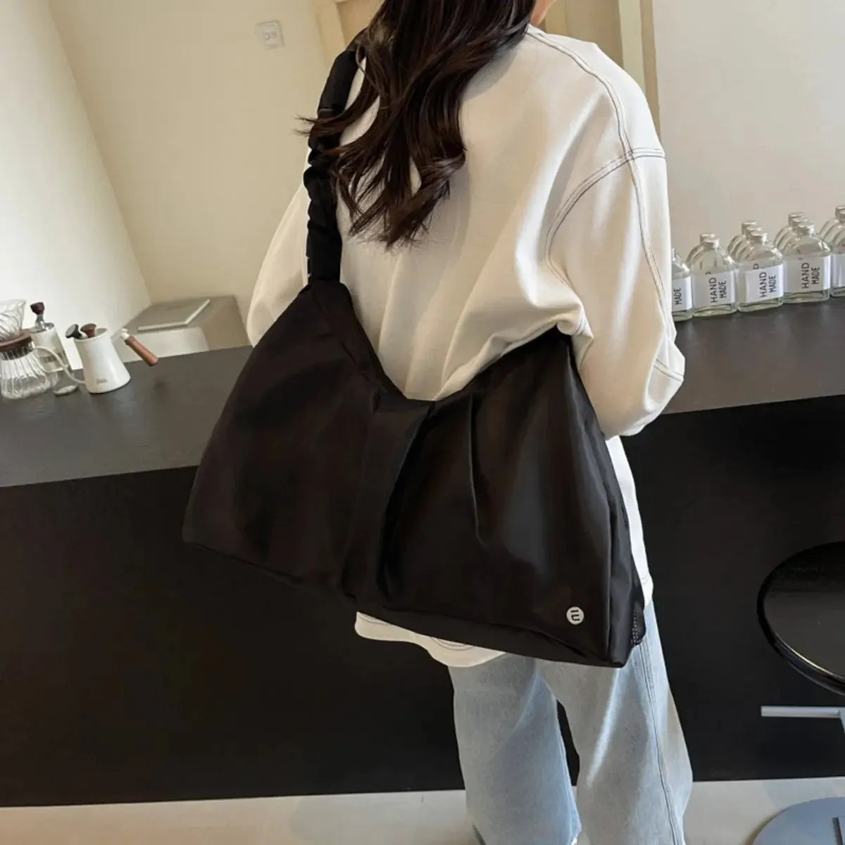 'Reina' Ruched Tote Bag