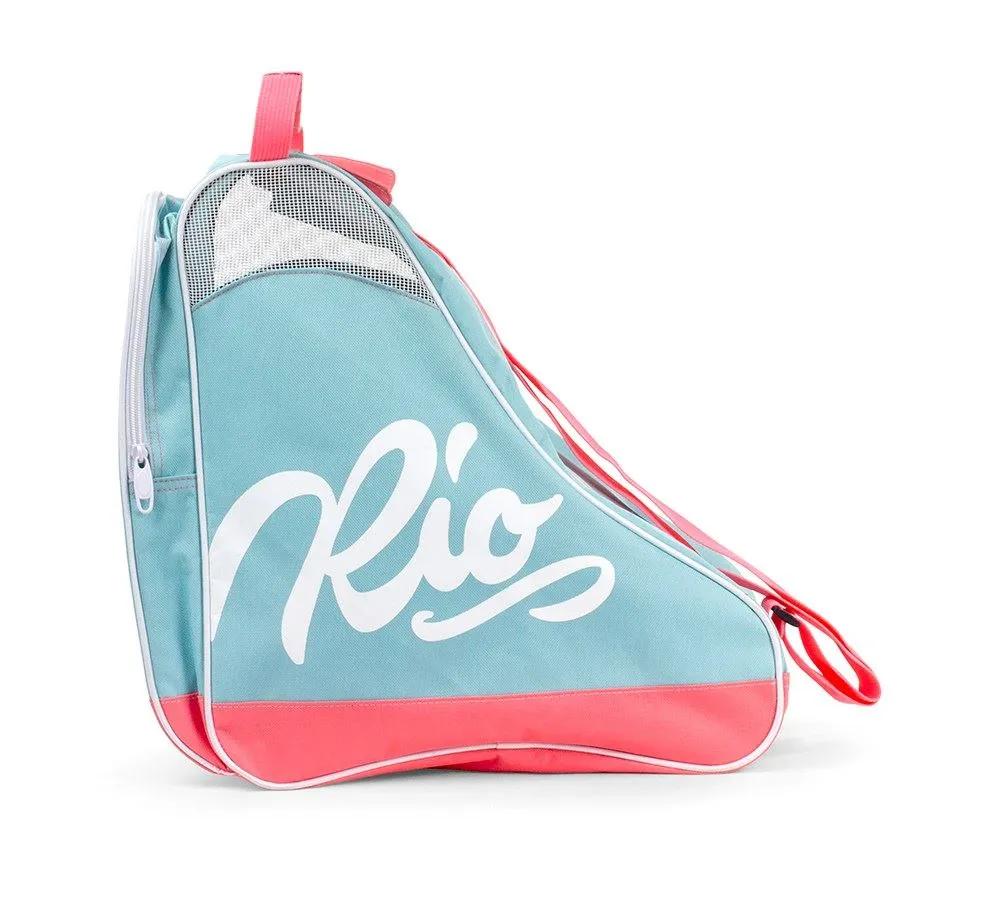 Rio Roller Script Quad Roller Skate Bag - Teal / Coral